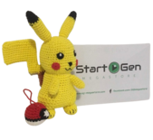 Figurine Amigurumi - Pokémon - Pikachu avec Pokeball
